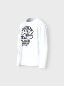 NAME IT Bluse Vagno Bright White Track Field